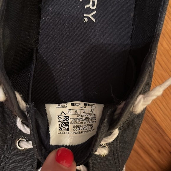Sperry top slider with memory foam navy blue boat shoes size 6.5 - Picture 3 of 6